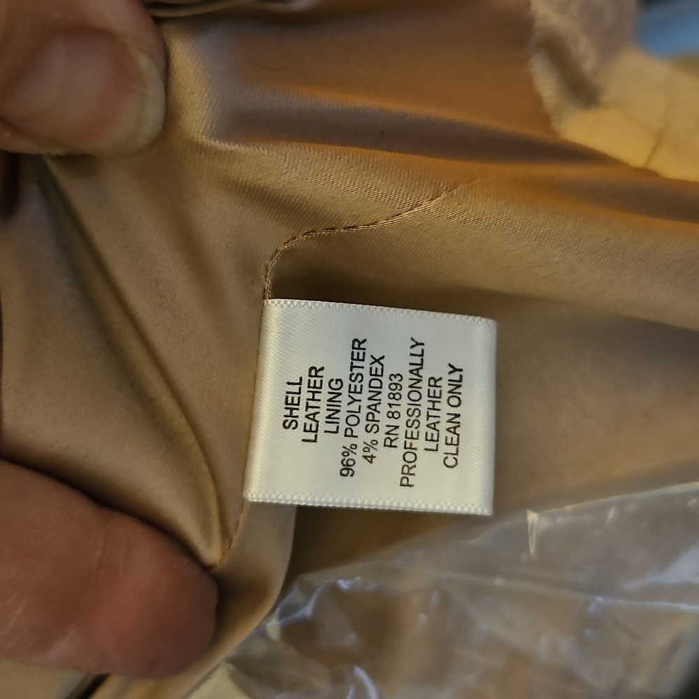 G.I.L.I. Convertable Genuine Leather Jacket Size 2 NWOT Blush/Tan (Fawn). - Picture 6 of 8